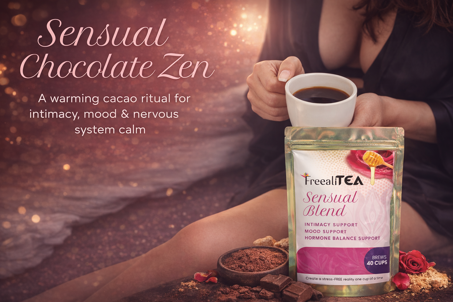 Sensual Chocolate Zen Recipe:  A warming cacao ritual for intimacy, mood & nervous system with FREEALITEAcalm